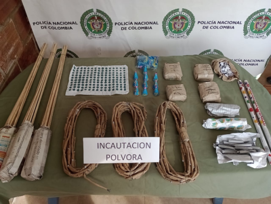Pólvora incautada