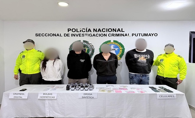 Cuatro personas capturas y presentación de material alucinógenos incautados 