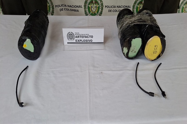 Artefactos explosivos incautados  