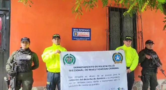La Policía y la Fiscalía, realizan extinción de dominio a cuatro bienes inmuebles