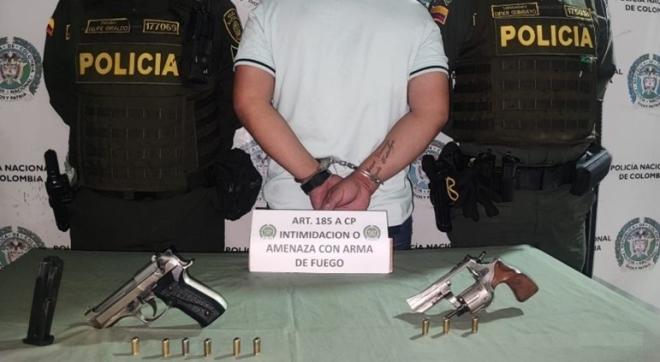 Le fueron incautadas dos armas traumáticas