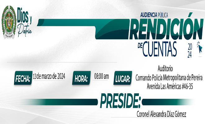 Llevaremos a cabo el 13 de marzo la audiencia pública de rendición de cuentas vigencia 2023   