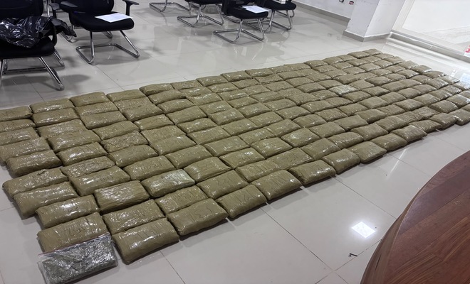 Bolsas de marihuana incautadas 