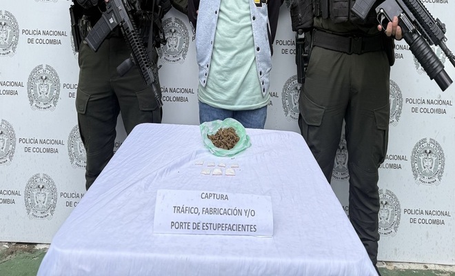 Policía incauta estupefacientes en Samaniego