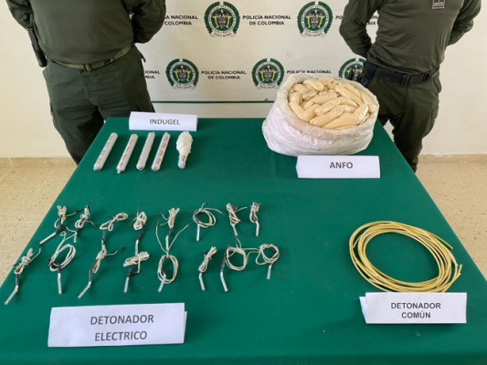 Explosivos incautados