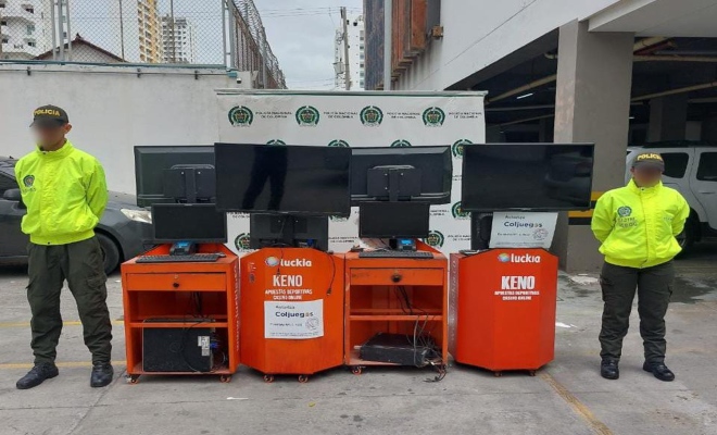 Operativos contra las rentas criminales, dejan cuatro máquinas de juegos de azar incautadas en dos barrios de Cartagena