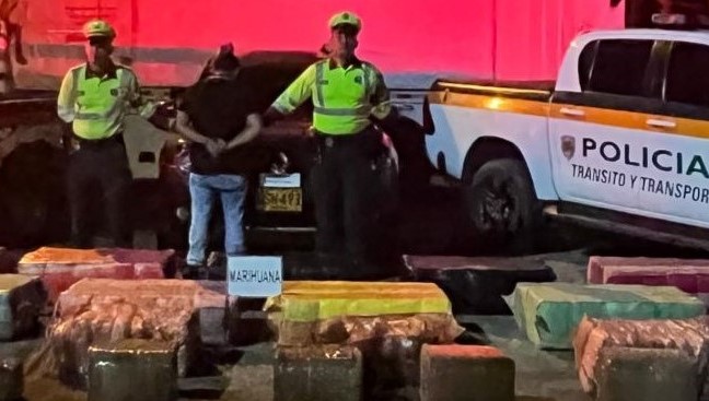 Más de media tonelada de marihuana fue incautada por la Policía Nacional