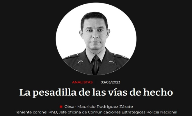 Teniente Coronel César Mauricio Rodríguez Zárate Jefe oficina de Comunicaciones Estratégicas Policía Nacional.