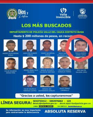 Cartel de los más buscados