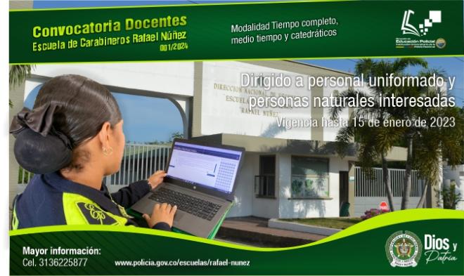 convocatoria docente, escuela de carabineros rafael nuñez