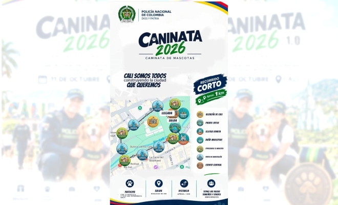 Portada de caminata donde se ilustra mapa ruta letras blancas y verdes