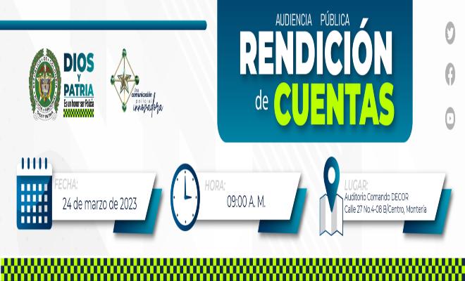 Rendición de Cuentas Vigencia 2022 Departamento de Policía Córdoba