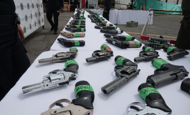 Armas de fuego incautadas