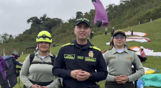 Seguridad garantizada durante el Campeonato Internacional de Parapente en el municipio de Roldanillo