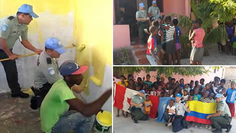 juntos en haiti creamos biblioteca