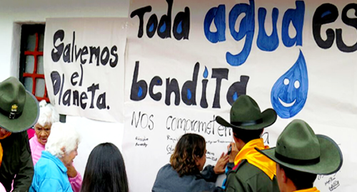 salvemos el planeta-dia mundial del agua-policia nacional-ahorre