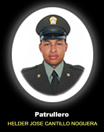 Fotografía del Señor Pt. Helder José Cantillo Noguera quien falleció en cumplimiento de su deber.