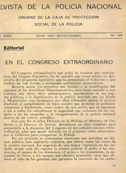 Portada de la Revista de la Polic&iacute;a