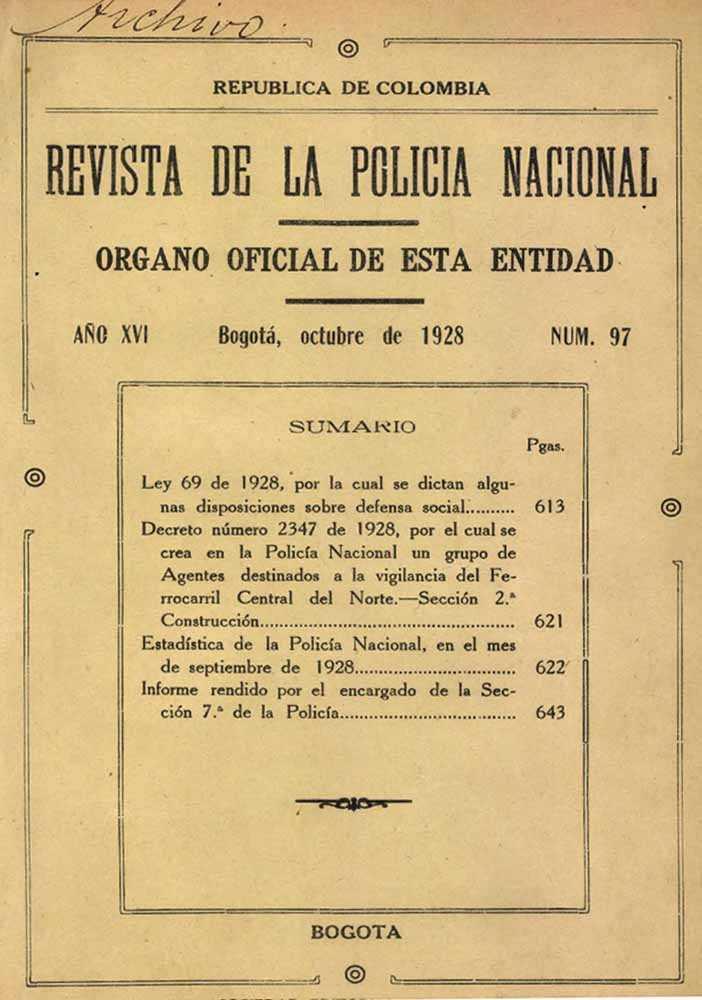 Portada de la Revista de la Polic&iacute;a