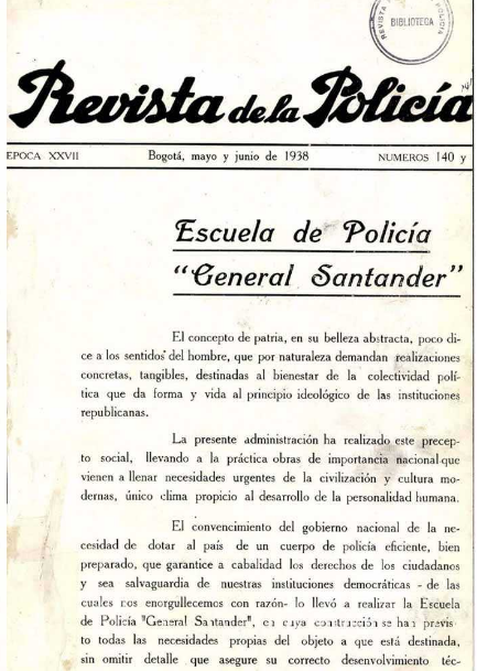 Portada de la Revista de la Polic&iacute;a