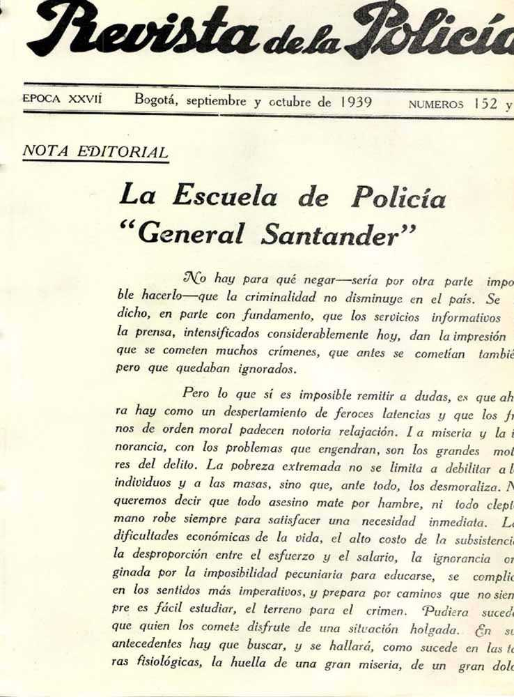 Portada de la Revista de la Polic&iacute;a
