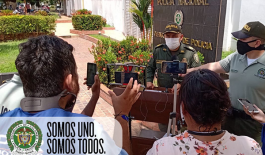 rueda de prensa del señor Coronel Edilberto Garcia durante el balance del periodo del aislamento preventivo Balance de seguridad y convivencia durante el aislamiento preventivo en Vichada
