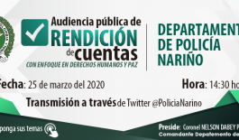 El departamento de policía Nariño realizará rendición de cuentas de la vigencia 2019 El departamento de policía Nariño realizará rendición de cuentas de la vigencia 2019
