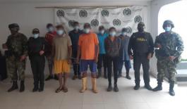 Siete personas capturadas en flagrancia por minería ilegal en el rio la baja de Suratá Siete personas capturadas en flagrancia por minería ilegal en el rio la baja de Suratá