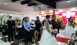 07 parejas decidieron ir al altar en sagrado matrimonio Parroquia del complejo Policial Picaleña ‘San Miguel Arcángel’
