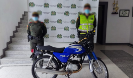 Luego de una intensa búsqueda fue hallada en el barrio mirador de las lomas en Villamaría En menos de 24 horas logramos la recuperación de una motocicleta